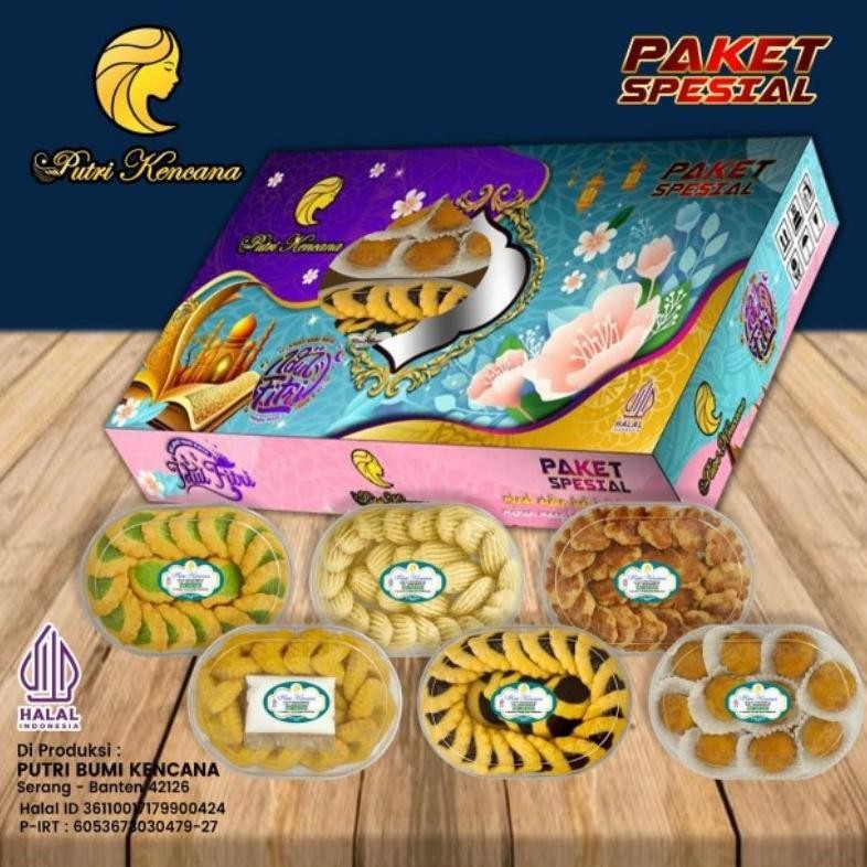 

Kimsinar - Kue Paket Lebaran Putri Kencana Ovalia Isi 6 Toples