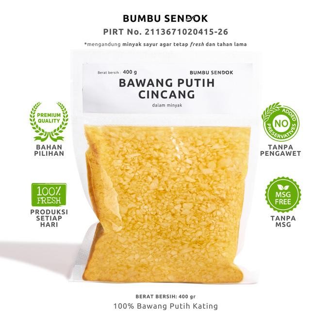 

BUMBU SENDOK Refill Bawang Putih Cincang dalam Minyak / Minced Garlic nUg