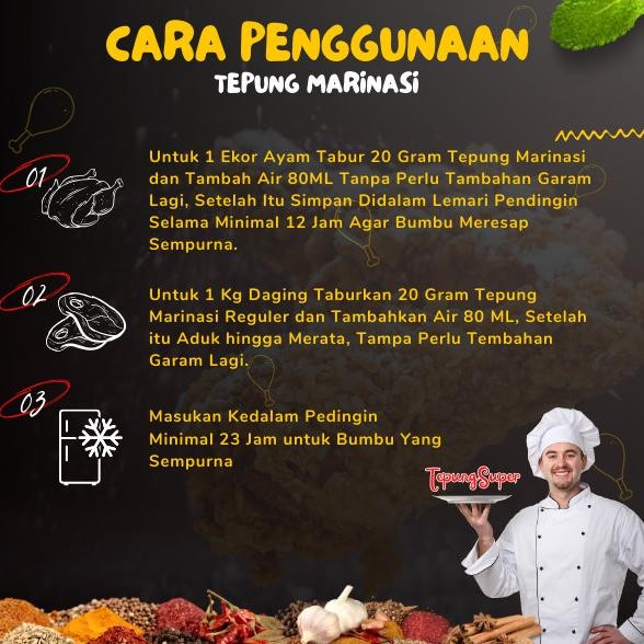 

Bumbu Fried Chicken Marinasi/Crn 1802/Tepung Super/ Kemasan 1 Kg