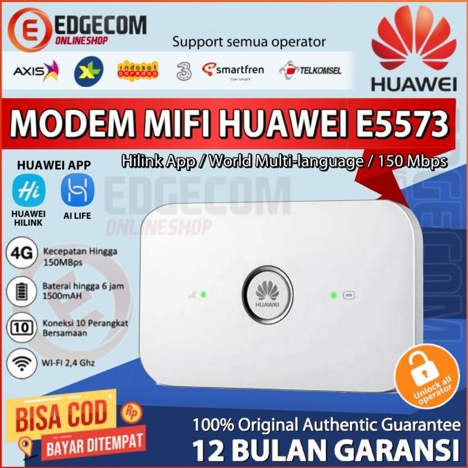 Modem Mifi HUAWEI E5573s-606 Ada Slot Antena 2xMIMO