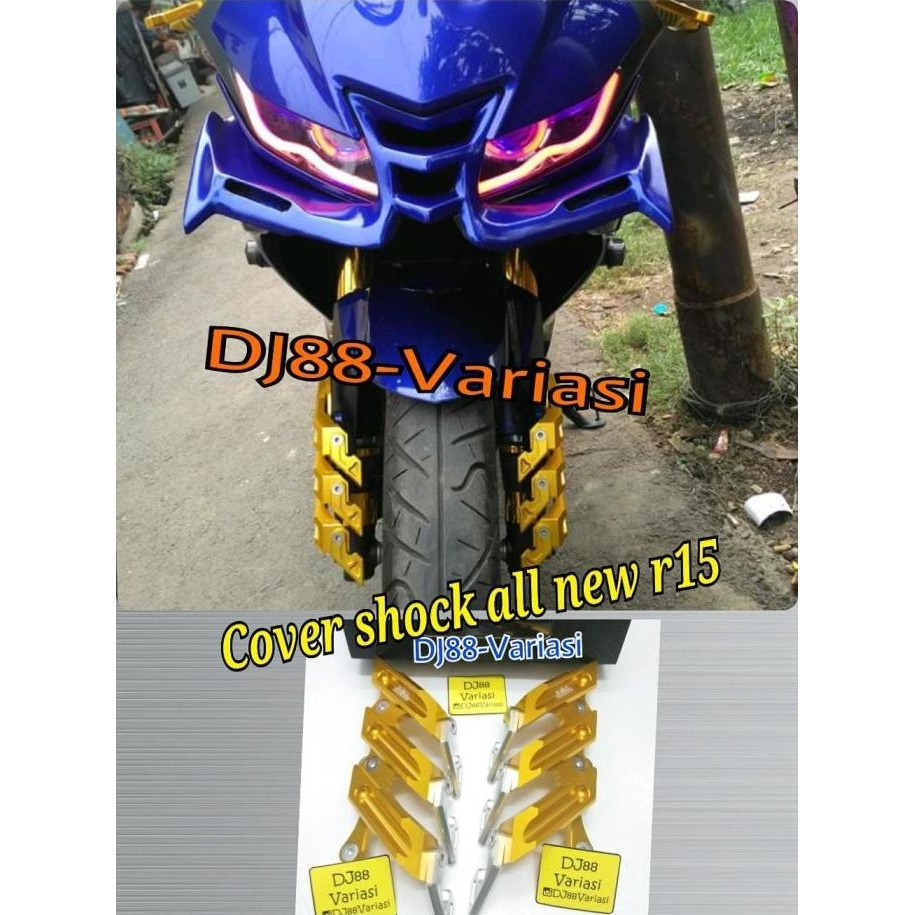 Sale Cover Shock Cnc All New R15 V3 Tutup Shock Baut Spakbor Depan Black Di
