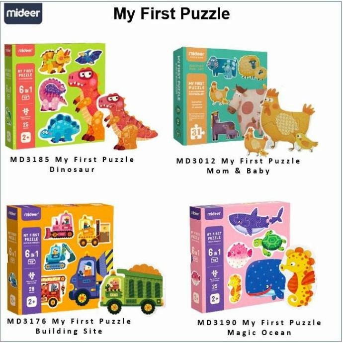 Mideer My First Puzzle Busy Building Site Mainan Edukatif Anak Jigsaw