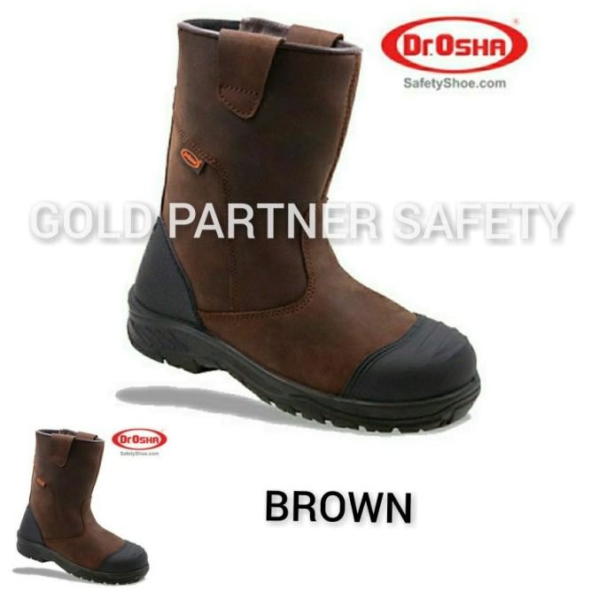 Miliki Sepatu Safety Shoes Dr Osha 9373 Mustang Boots S1 Steeltoecap (New) Hd