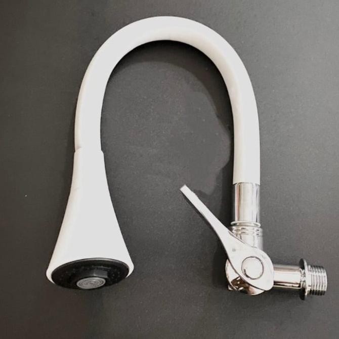 kran tembok fleksibel dapur / kran sink minimalis - kran engkol angsa