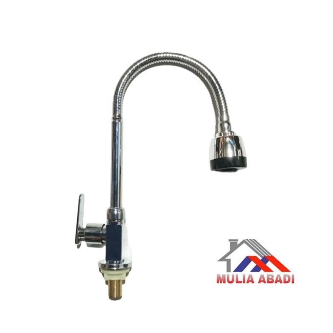 Kran Angsa Fleksibel Tancap / Kran Dapur Tancap Fleksibel