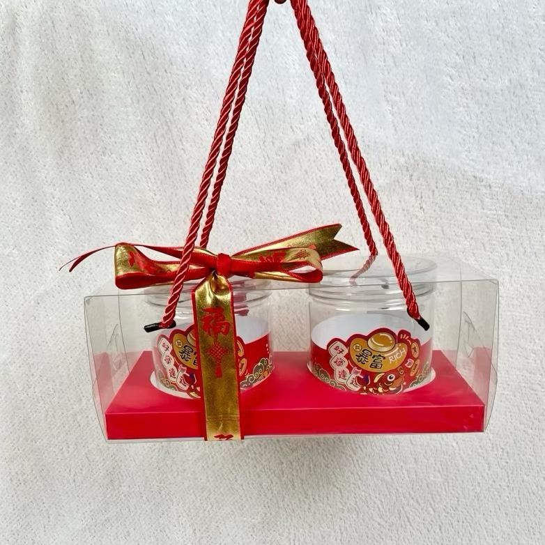 

Box Mika 2 Lubang (PER 5PCS) Box Mika untuk 2 toples Hampers Idul Fitri Natal Imlek