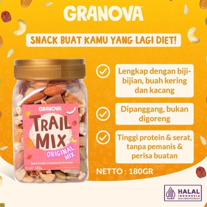 

Granova - Trail Mix 100gr (Almond, Kismis, Biji Labu & Bunga Matahari) nUg