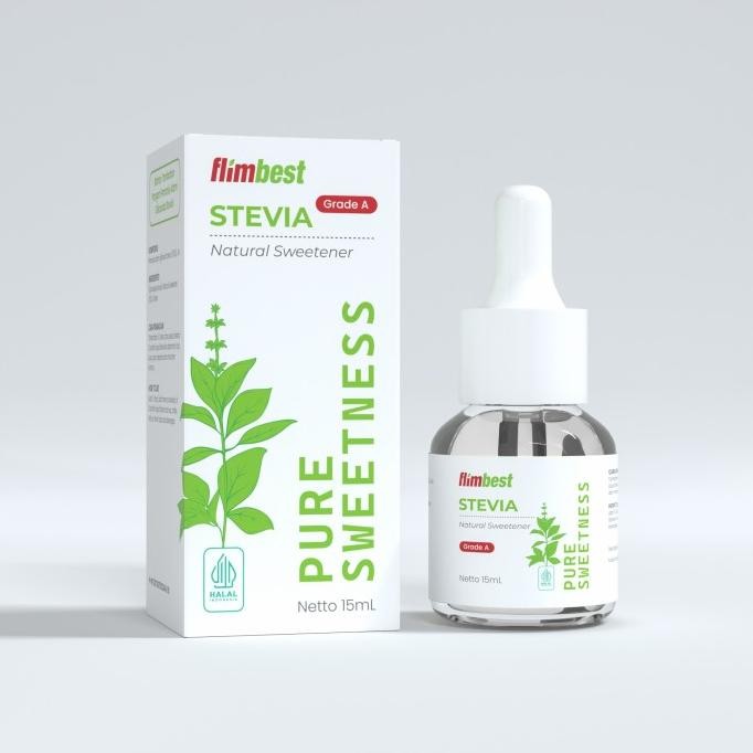 

Flimbest Stevia Natural Sweetener Liquid Pemanis Alami - Grade A (Premium Quality) Zero Kalori Bebas Gula 0 Gr Sugar BPOM HALAL nUg