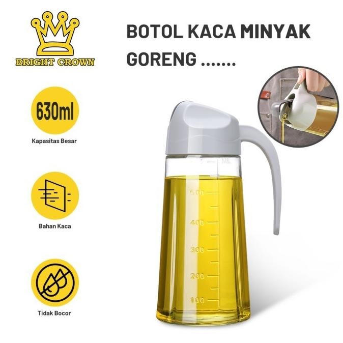 

Bright Crown Botol Minyak Goreng Kaca 630ml /Tempat Penyimpanan Minyak nUg