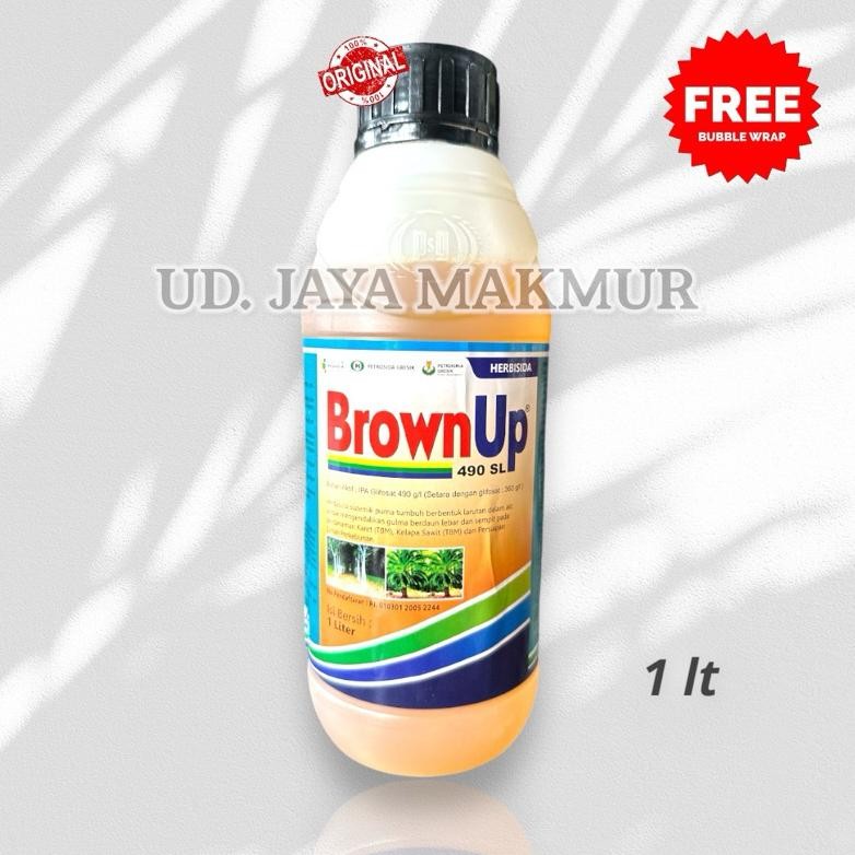 BROWN UP 1 LITER OBAT RUMPUT MATI SEAKARNYA/HERBISIDA BROWN UP/OBAT PEMBASMI RUMPUT MATI SEAKARNYA/P