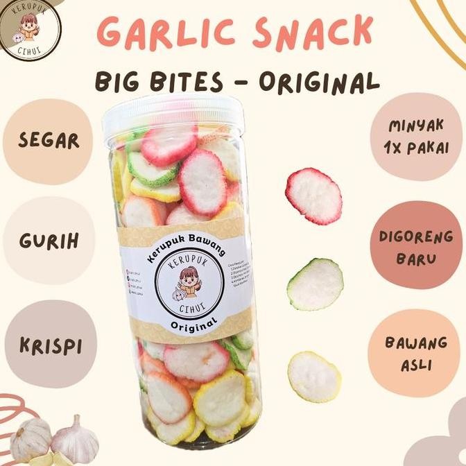 

Cemilan Kerupuk Bawang Kancing Besar - Original nUg