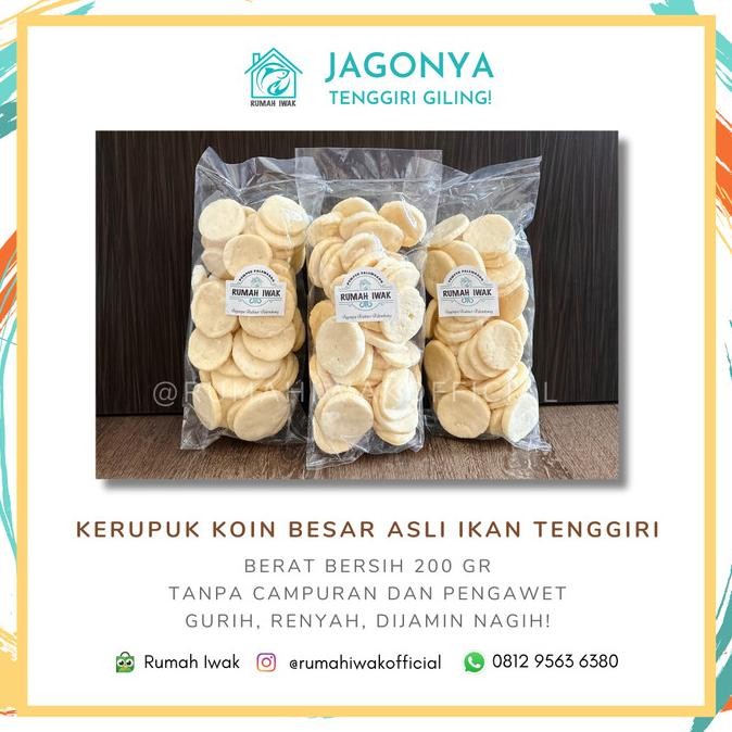

Kerupuk Koin Besar Ikan Tenggiri Palembang 200 GRAM nUg