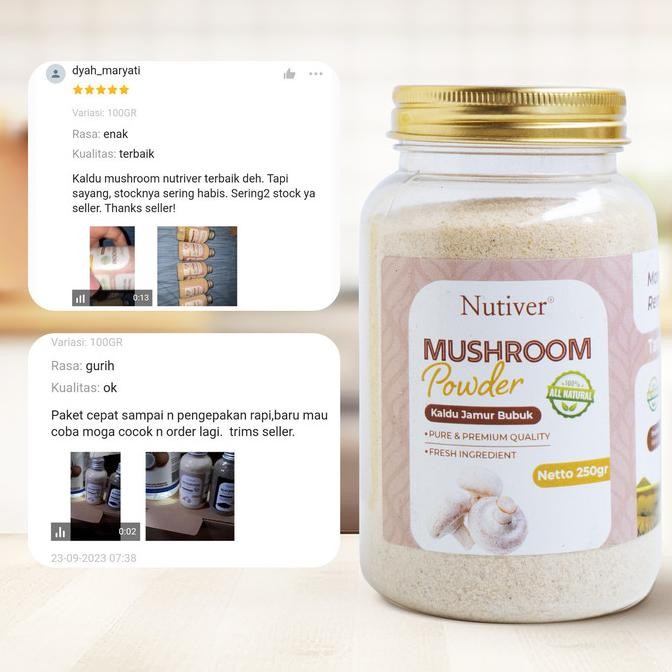 

Nutiver Mushroom Powder / Kaldu Jamur Bubuk NON-MSG / Bumbu Masakan nUg
