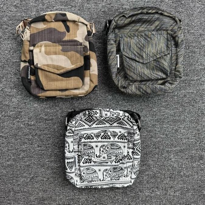 Nevarastore- Kanvasindo Sling Bag Mini Canvas / Mini Bag  Canvas / Tas Selempang Canvas