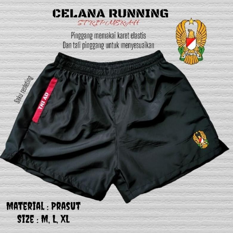 (PARASUT) Celana pendek olahraga TNI / Celana running TNI AD / celana olahraga TNI AU / celana olahr