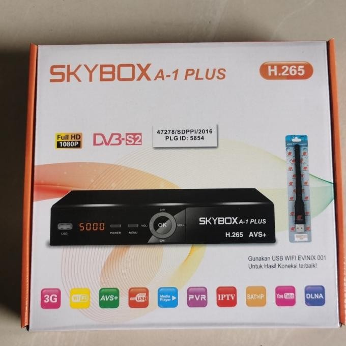 Skybox A1 Plus HEVC H-265 Receiver Parabola