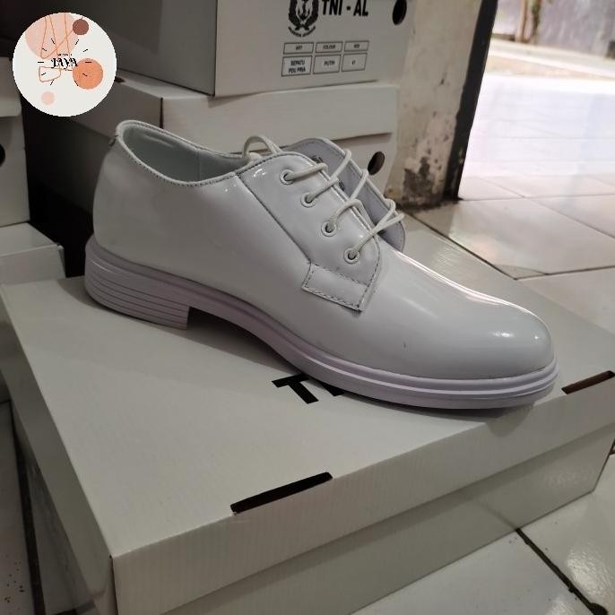 Sepatu PDU Putih Mengkilap TNI AL