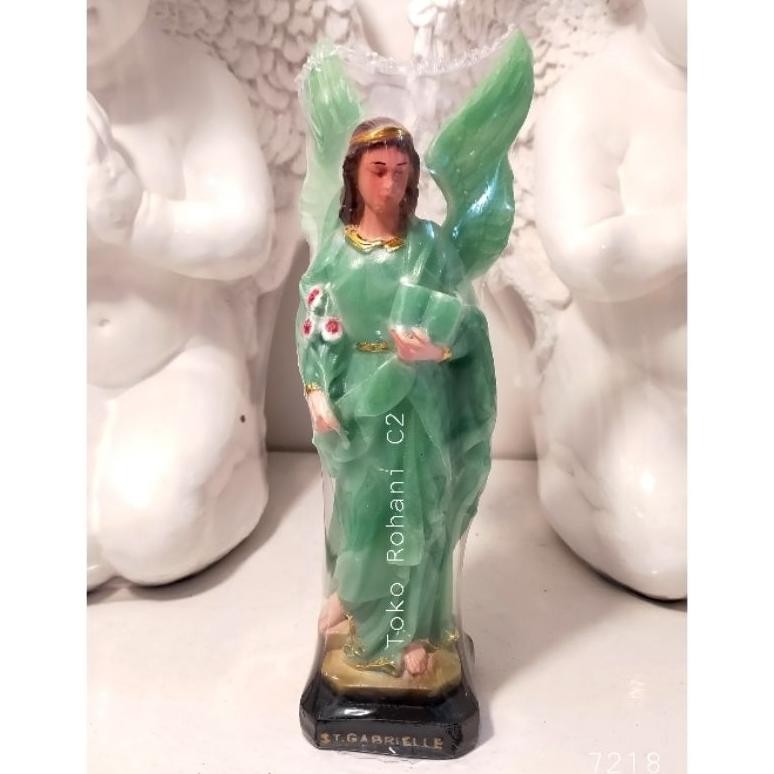 fg-80 qw-7 Patung Malaikat Santo Gabriel Fosfor 20cm (7218) - Parung Malaikat - Patung Malaikat Gabr