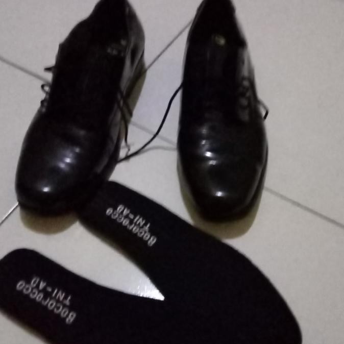 Sepatu PDH Bocorocco Hitam Pria Jatah TNI AL & AD