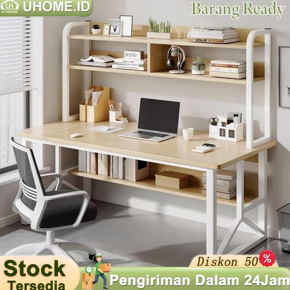 

MEJA KOMPUTER DENGAN PARTISI / MEJA KERJA KUAT / MEJA BELAJAR MILIMALIS / MEJA KANTOR DENGAN RAK TINGKAT SERBAGUNA
