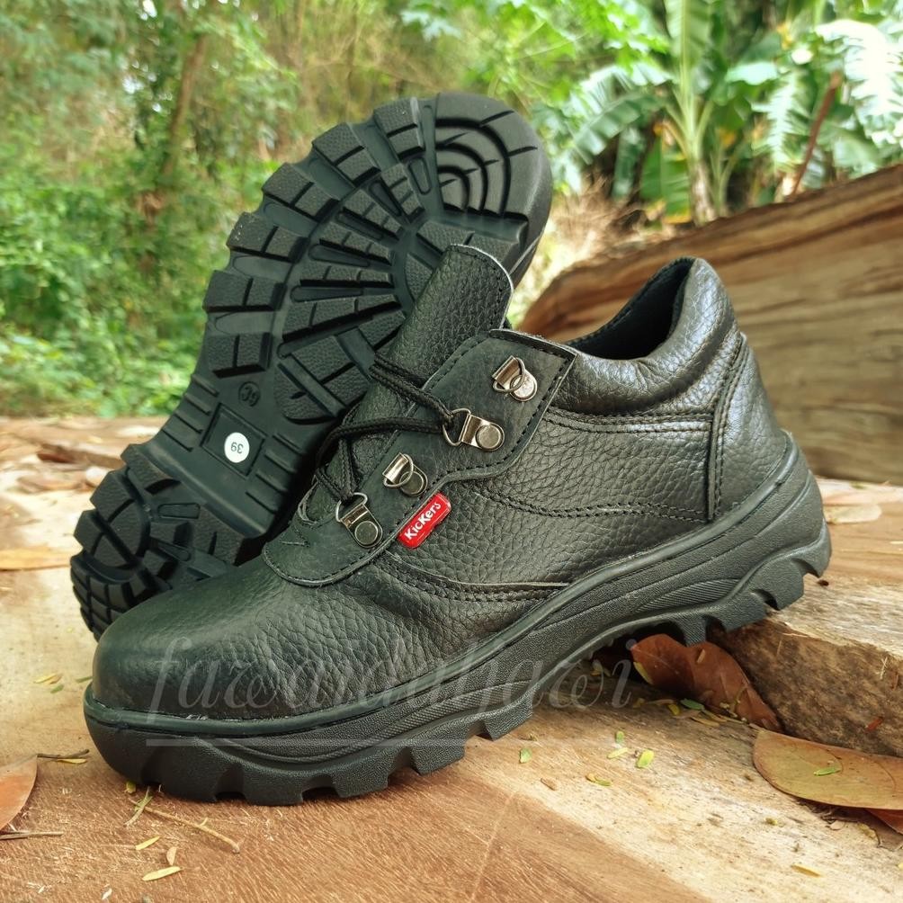 fj-44 VEX-2126 Sepatu Safety Kulit sapi Asli Mirip King Terbaru kitchen pabrik hitam Termurah Origin