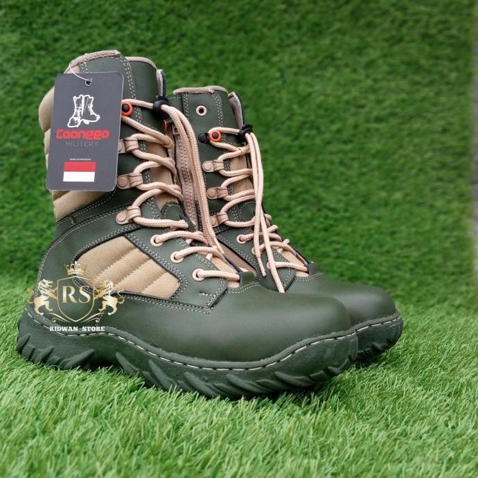 Sepatu pdl paskhas kulit asli sepatu PDL TNI AD AU model mata kucing