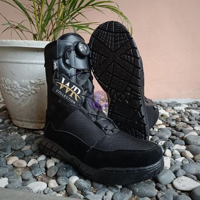 Sepatu WR Tactical WR 008 / Sepatu PDL model tali putar WR tactical boots / Sepatu Tali Putar Kulit 
