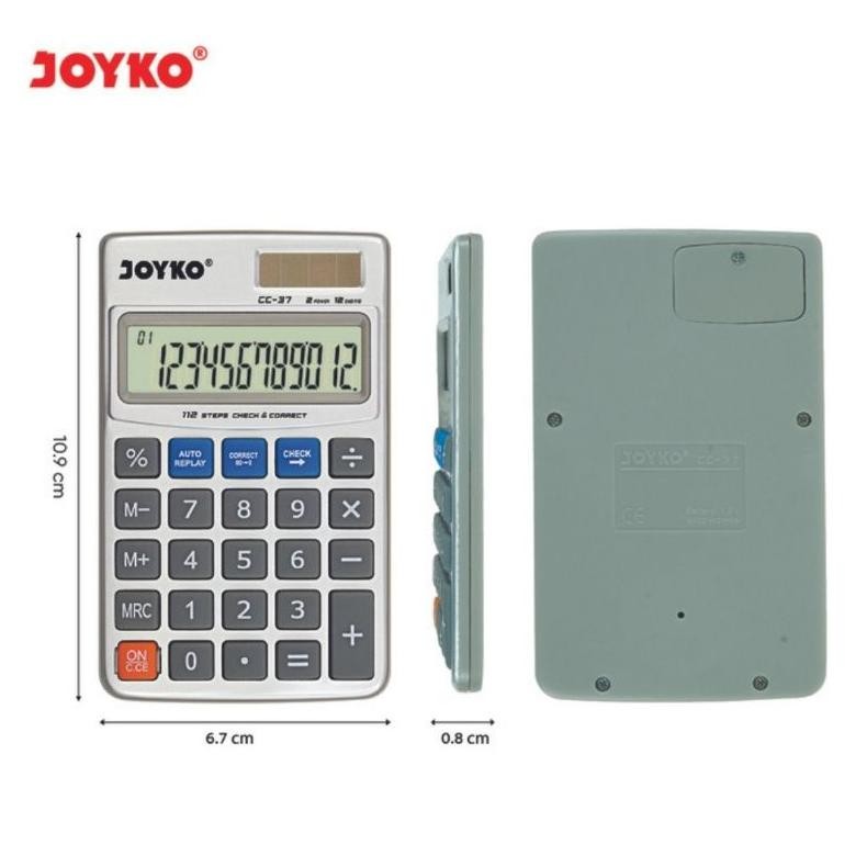 

Of14 ew-98 Kalkulator Saku JOYKO CC 37 ORI - Calkulator 12 Digits CC37 Check Correct Murah Sale