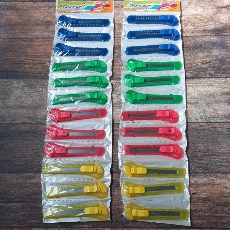 

Sale Pisau Cutter Besar Murah Warna Warni Harga Satuan Per 1 Pcs - Piso Cutter Cuter Kater Besar Pemotong Dus Lakban Opp Atk Murah