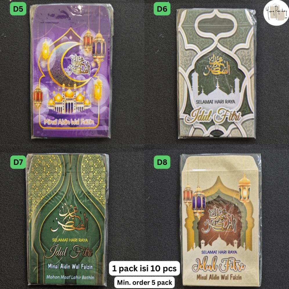 

Fs-6 Amplop Uang Selamat Lebaran Idul Fitri / Ramadhan Glossy Pendek Uk. 7 X 11 Cm - 1 Pack Isi 10 Pcs