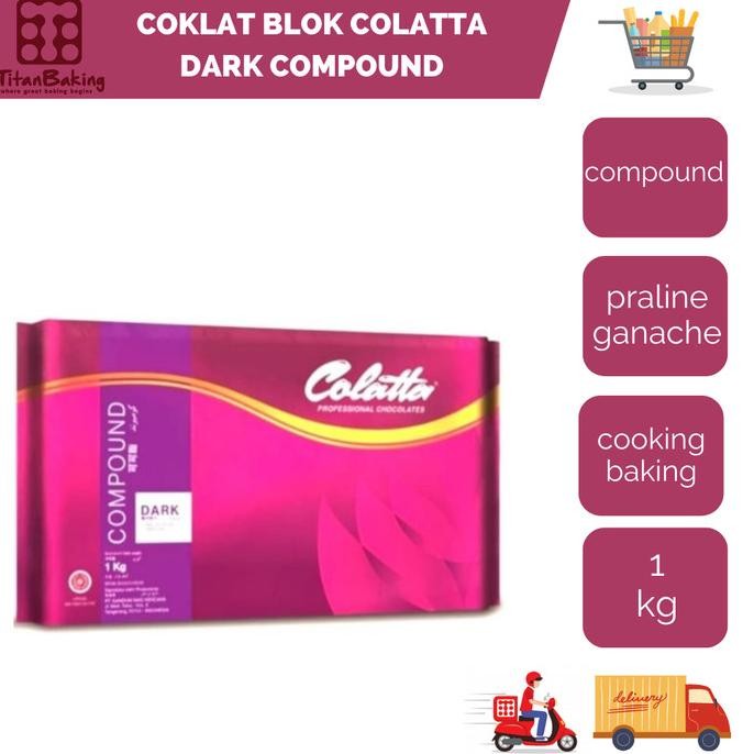 

Coklat Blok Colatta Dark Compound 1kg/Chocolate 1kg/Coklat HItam liquid