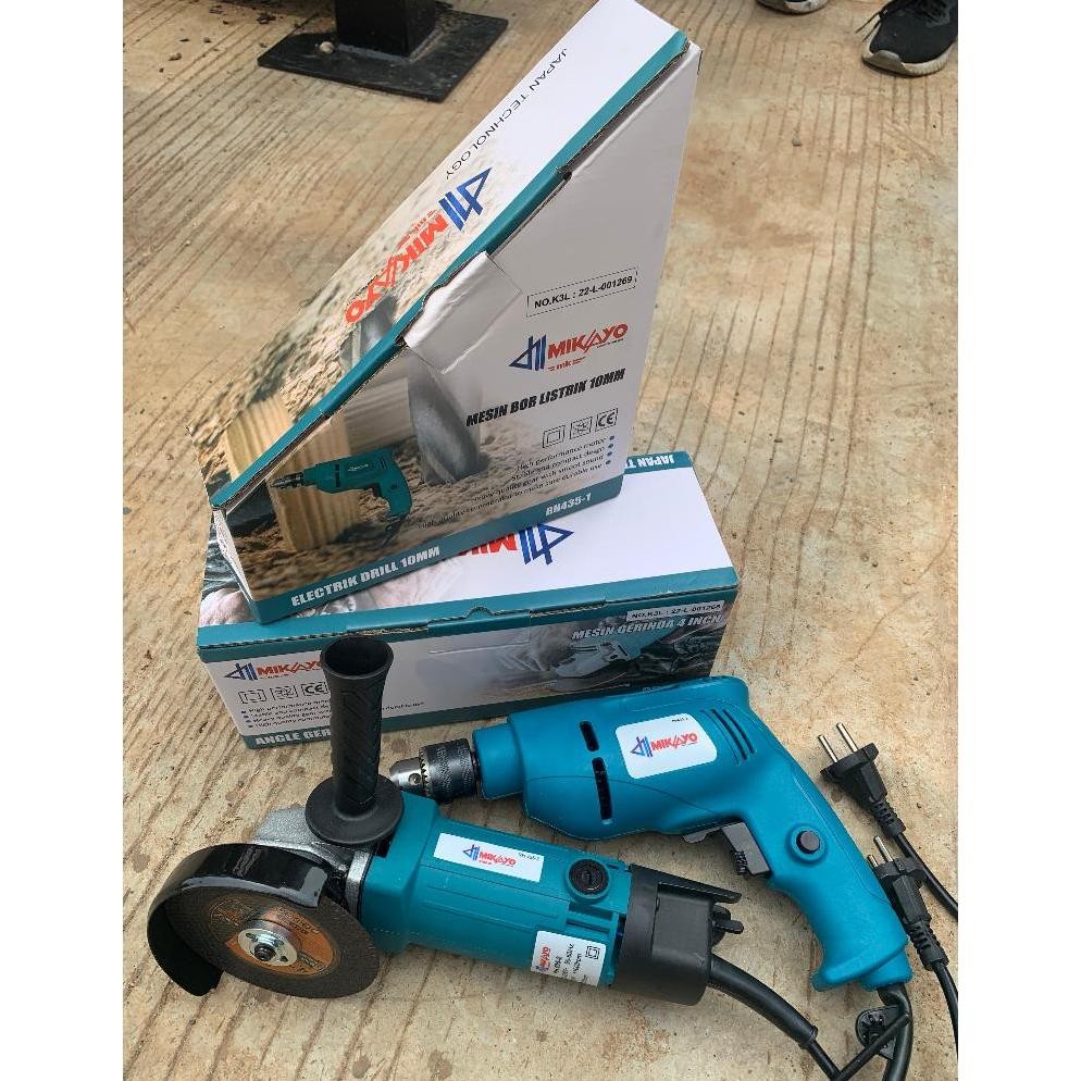 12.12 PROMOKualitas Makita Paket Bor Gerinda TERMURAH SEINDONESIA Gerinda Tangan Bor Listrik 10mm