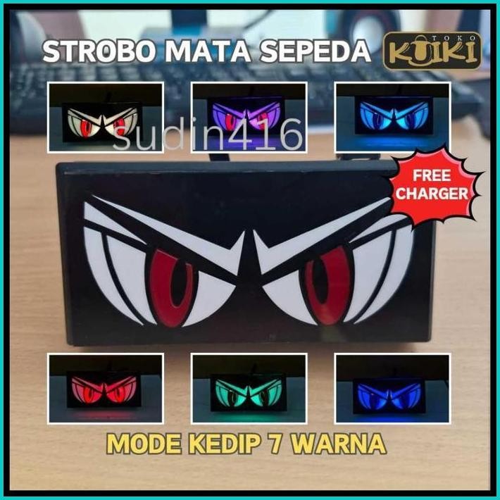 LAMPU SEPEDA MATA AKSESORIS SEPEDA ANAK KELAP KELIP LED