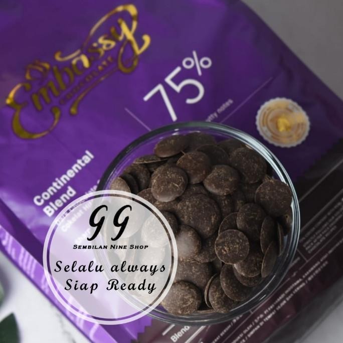 

250 Gram Tulip Embassy CONTINENTAL 75% DARK Chocolate COUVERTURE liquid