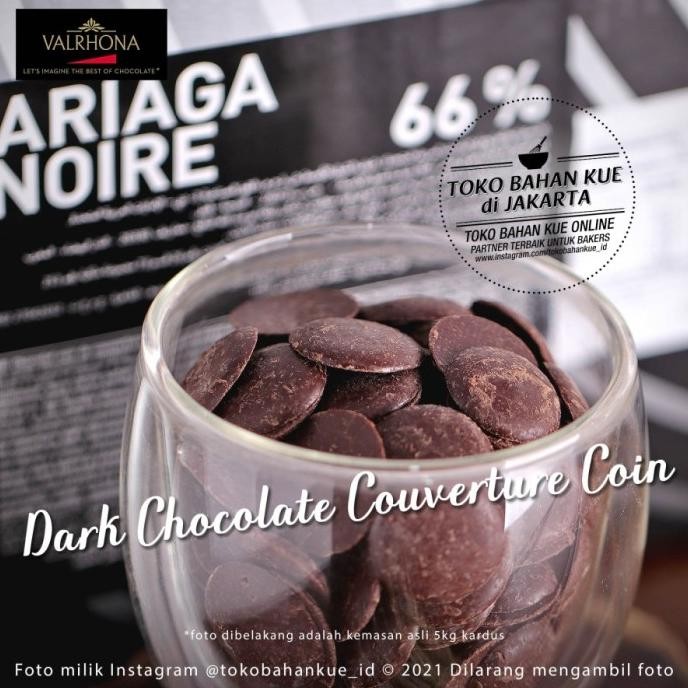 

Valrhona Ariaga Noire 66% 100gr Dark Chocolate Couverture Coin liquid