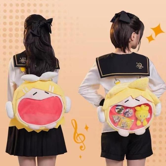 cod&ready ORI kagamine len & rin purse bag tas selempang wanita tas boneka Fashion Motif Kartun Kara