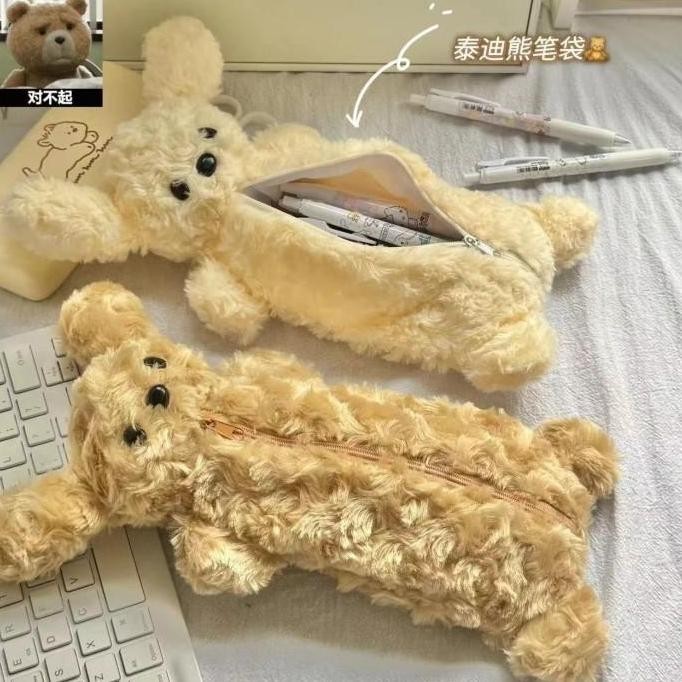 

Kotak Pensil Boneka Bulu Lucu PUPPY HAIRY Edition Gwiyeo Pencil Case Stationery Bag Kawaii Doll liquid