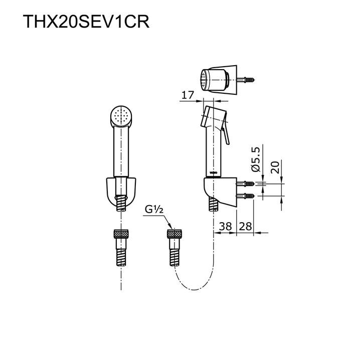 Toto Closet Shower Spray - Shower Kloset Jet Shower Thx20Sev1Cr Original Dan Terpercaya