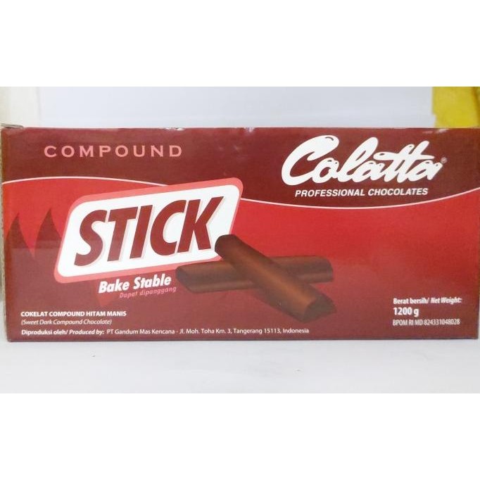 

Colatta Dark Chocolate Compound Stick - 1.2 Kg (1200 gr) liquid