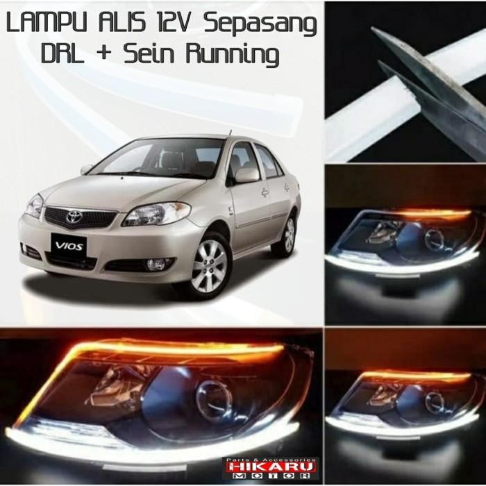 Lampu Alis Mobil Led Drl Sen Running Toyota Vios Sepasang Headlamp Original Dan Terpercaya