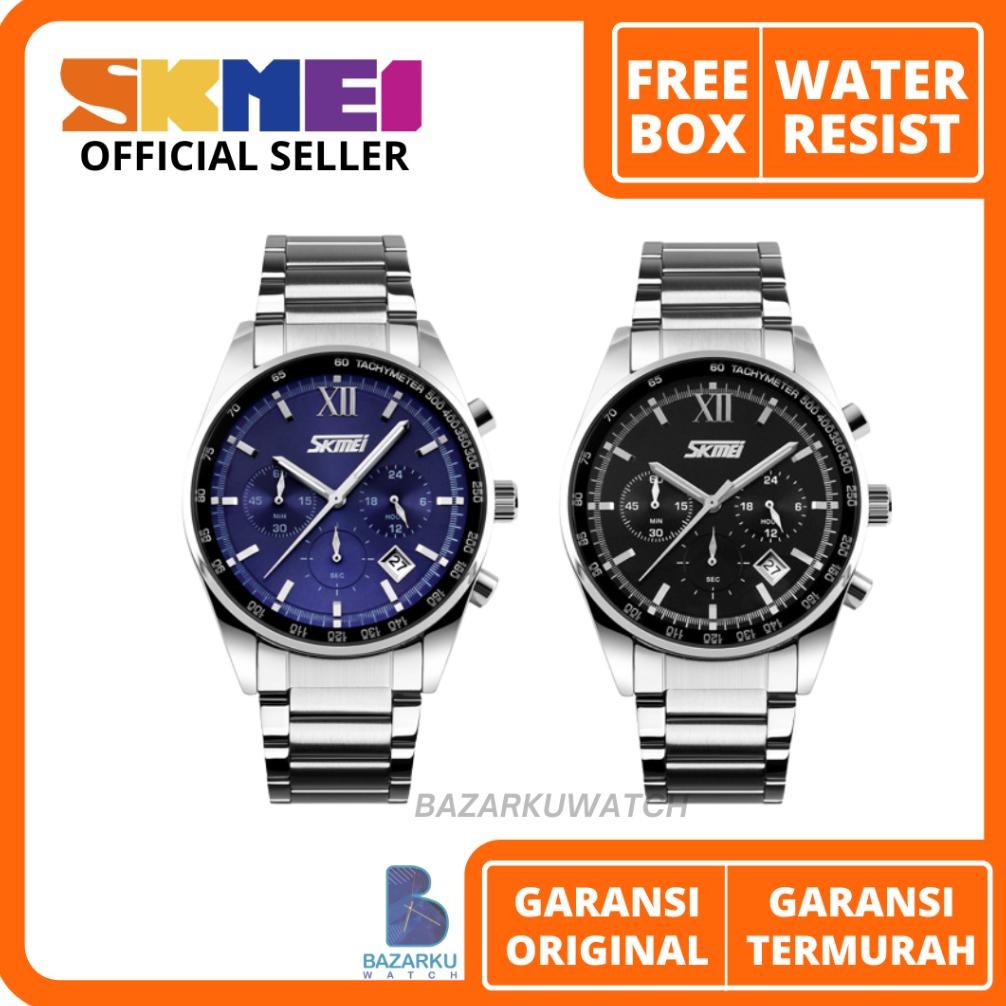 Jam Tangan Pria Skmei 9096 Jam Tangan Skmei Jam Tangan Rantai Jam Tangan Cowok Stainless Jam SKMEI