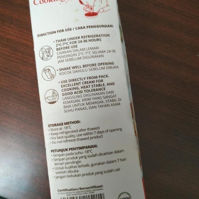 

Rich'S Cooking Cream 1000Gr Promo