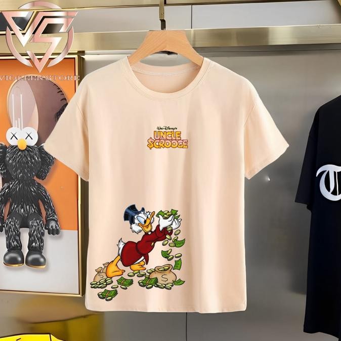 new baju wanita kaos katun premium uncle scrooge gober size lengkap s - 5l