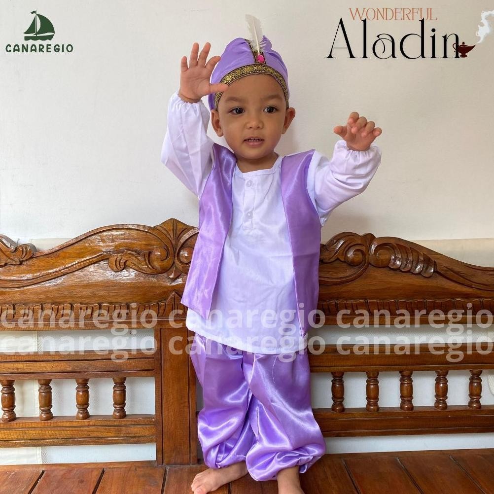 CR - Kostum Lucu Aladin Prince Aladdin Putri Yasmine Laki laki TERLARIS
