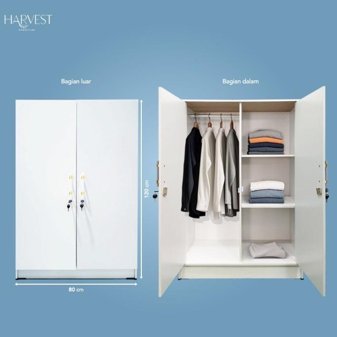 Lemari 2 Pintu Anak Modern Minimalis