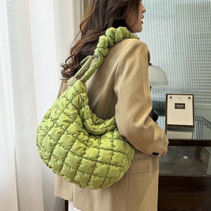 Tas Selempang Wanita Puffy Sling Bag Tas Serut Korea Kekinian Tas Bahu Import SB024 BOEGA SERUT