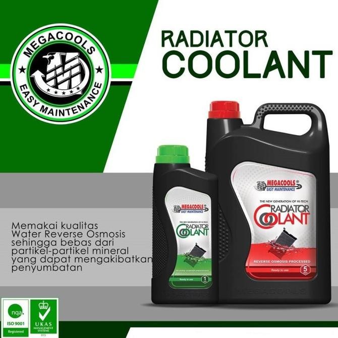 Promo Air Radiator Megacools 5 Liter Sertifikasi ISO Internasional - Untuk Mobil Motor Water Coolant