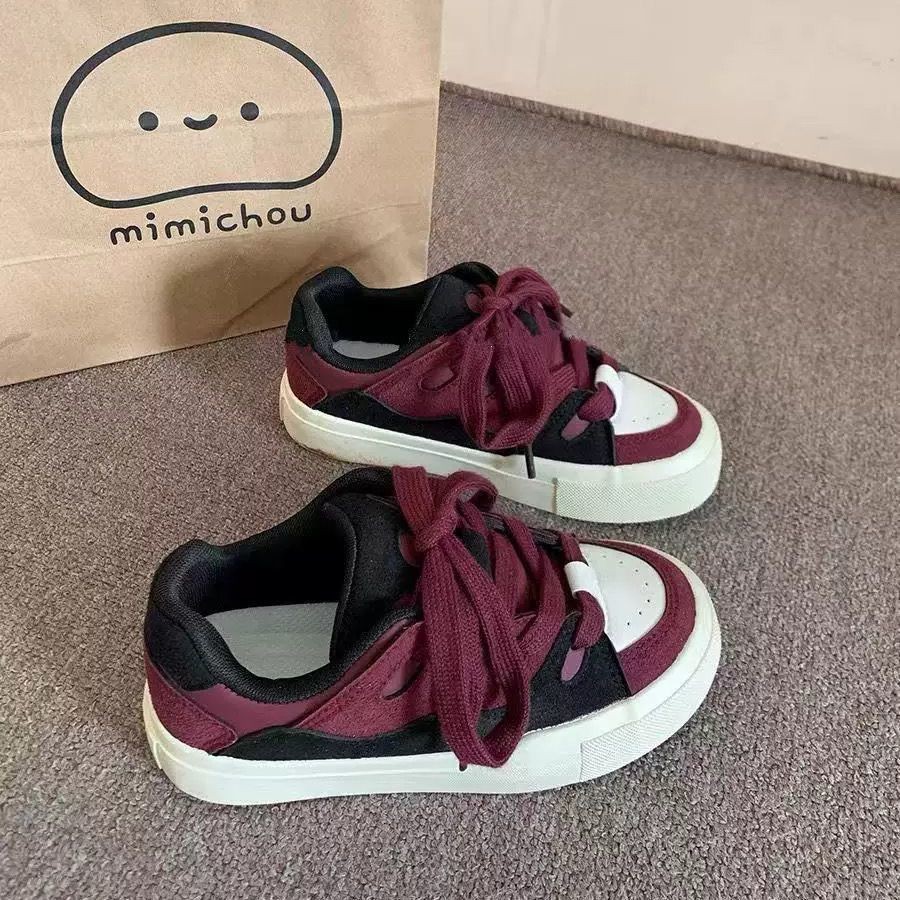 

Sepatu Sneakers Niche Sol Tebal Gaya Amerika Sepatu Kasual Retro Niche