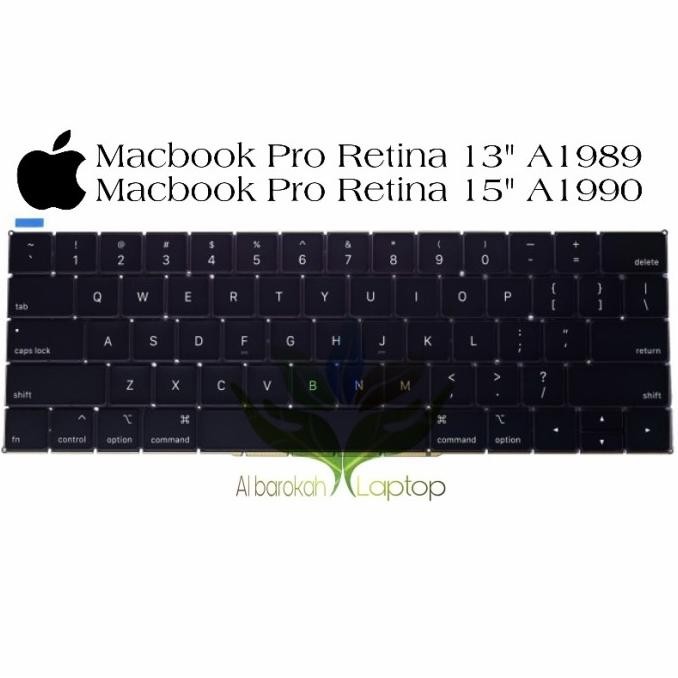 Keyboard Laptop Apple Macbook Pro Retina 13" A1989 2018 2019 Mv992Ll/A New Stok