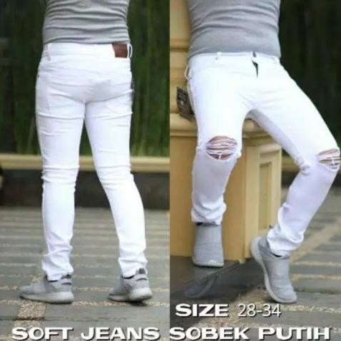 Einstein Olshoop \Celana Jeans Pria / Celana Sobek Lutut / Jeans Sobek Sobek / Jeans Ripped Pria / J